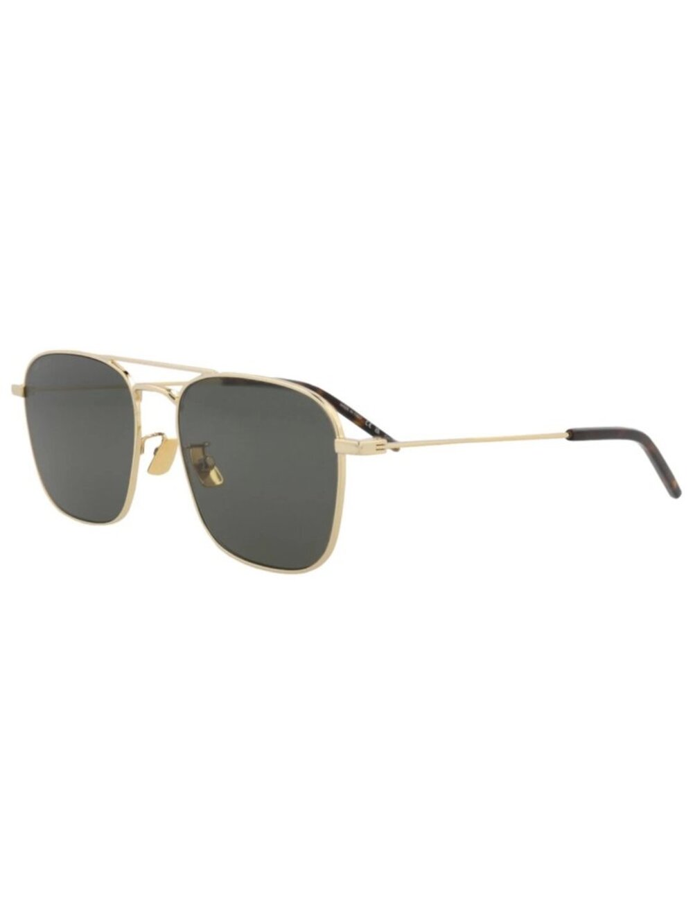 New Saint Laurent Women's Sunglasses Aviator Metal Frame Unisex Gold Gold Grey